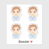 Baby Boy Blue Jumpsuit set van 4 Sticker (Vel)