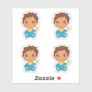 Baby Boy Blue Jumpsuit set van 4 Sticker