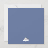 Baby Boy Blue Little Peanut Baby shower Invitation (Dos)