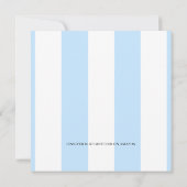 Baby Boy Blue Monogram Douche Invitation (Dos)