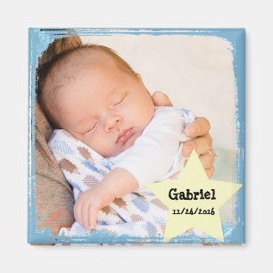 Baby Boy Blue Photo Magnet Magneet
