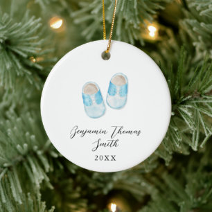 Baby Boy Blue schetst kerstkeramiek Keramisch Ornament