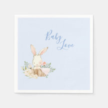 Baby Boy Blue Script Cute Schattig Baby shower