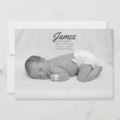 Baby Boy Blue Stripe Faire-part de naissance (Devant)