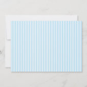 Baby Boy Blue Stripe Faire-part de naissance (Dos)