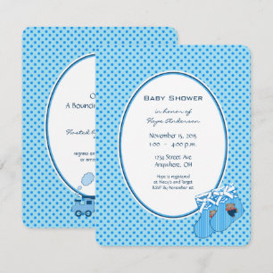 Baby Boy Blue Train Beer Shower koninklijke aankon Kaart