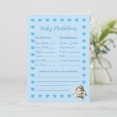 Baby Boy Borrel Voorspelling Spelkaart Kaart (Staand voorkant)