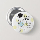 Baby Boy Bottom Button (Voorkant /achterkant)