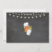 Baby Boy Brouwen Douche Beers Blauw Krijt Uitnodig Kaart (Achterkant)