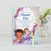 Baby Boy Bubbles & Unicorns Carte de remerciements (Debout devant)
