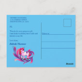 Baby Boy Bubbles & Unicorns Photo Carte Postale (Dos)