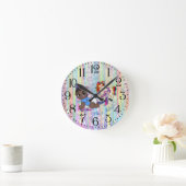 Baby Boy Bubbles & unicorns Ronde Klok (Huis)