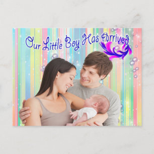 Baby Boy Bubbles & Unicorns zijn ontstaan Briefkaart