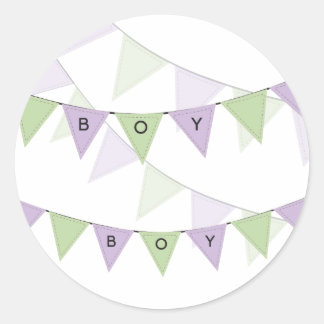 Baby Boy Bunting Banner Cupcake Topper Étiquette