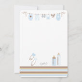 Baby Boy Cameo Photo Shower Invitation (Dos)