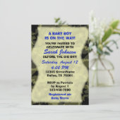Baby Boy - Camo Theme Baby shower Invitation (Debout devant)