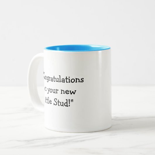 Baby Boy Carpenter Stud Mug (Devant gauche)