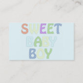 Baby Boy Carte de visite (Dos)