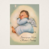 Baby Boy Catholic Funeral Memorial Holy Card - (Devant)
