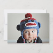 Baby Boy Chevron 1er anniversaire Merci Carte phot (Dos)