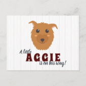 Baby Boy Chien Maroon Baby shower Invitation (Devant)