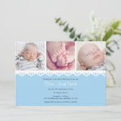 Baby Boy Christening/Baptism Invitation (Debout devant)