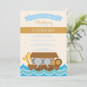 Baby Boy Christening/Baptism Invitation (Debout devant)