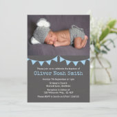 Baby Boy Christening/Baptism Invitation (Debout devant)