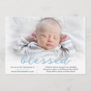 Baby Boy Christening/Baptism Uitnodiging