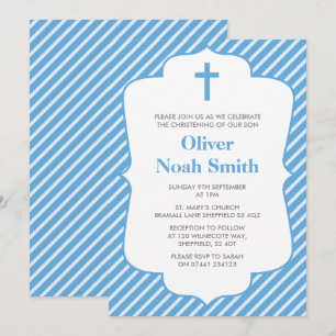 Baby Boy Christening/Baptism Uitnodiging