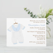 Baby Boy Christening Kaart (Staand voorkant)