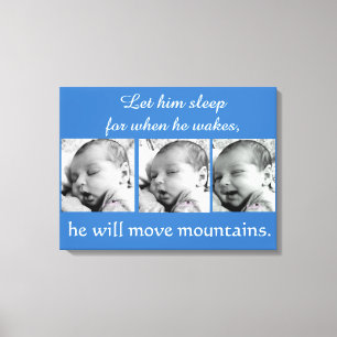 Baby Boy collage, 3 foto's Canvas Afdruk