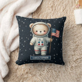 Baby Boy Coussin avec Space Teddy Bear Nom personn (Couverture)