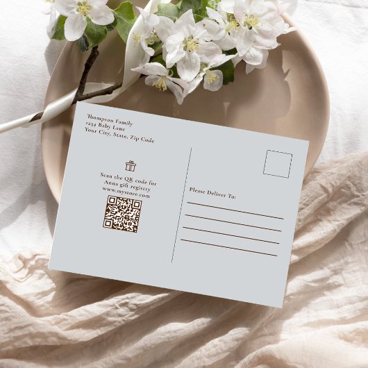 Baby Boy Cute Blue Douche Invitations