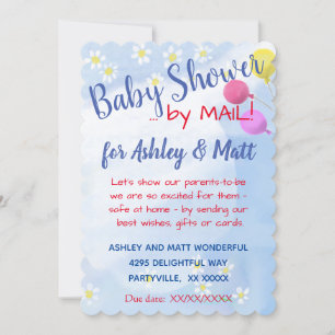 Baby Boy Daisies Baby shower Uitnodiging