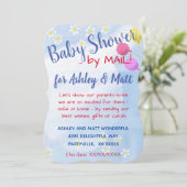 Baby Boy Daisies Balloons Baby shower Invitation (Debout devant)