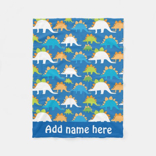 Baby Boy Dinosaurus Patroon Fleece Deken (Voorkant)
