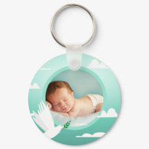 Baby Boy Doop Duif Wolken Fotolijst