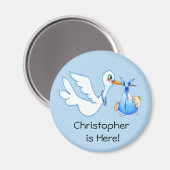 Baby Boy Douche Favorieten Magneet (Voorkant / Achterkant)