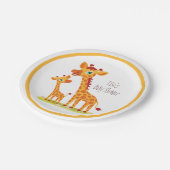 Baby Boy Douche Giraffe Papier partij Bord (Gekanteld)