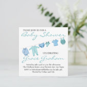 Baby Boy Douche invitation Vêtements en ligne (Debout devant)