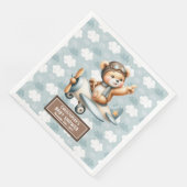 Baby Boy Douche Servetten Teddy Bear Pilot Ontwerp (Hoek)
