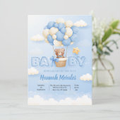 Baby Boy Douche Uitnodigingen (Staand voorkant)