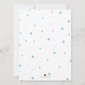 Baby Boy Douche Uitnodigingen Blue Waterverf Fox (Achterkant)