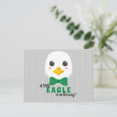 Baby Boy Eagle Green Baby shower Invitation (Debout devant)