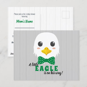 Baby Boy Eagle Groen Baby shower Uitnodiging