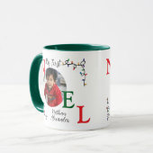 Baby Boy Eerste Kerstfeest Eerste Noel Foto Mok (Voorkant links)