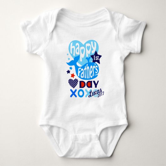 Baby Boy Eerste Vaders Dag Walvis Shirt (Voorkant)