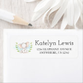 Baby Boy Elephant Baby shower Étiquettes de adress (En situation)