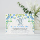 Baby Boy Elephant Blue Floral Apportez une carte d (Debout devant)